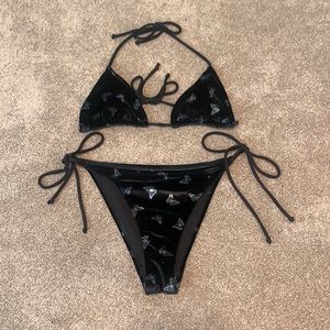 Lucy in the Sky Black Butteryfly Bikini Set